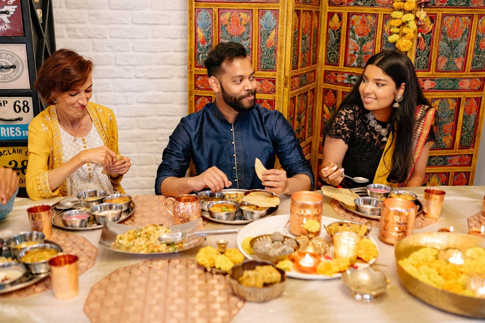 A festive table, shared with friends