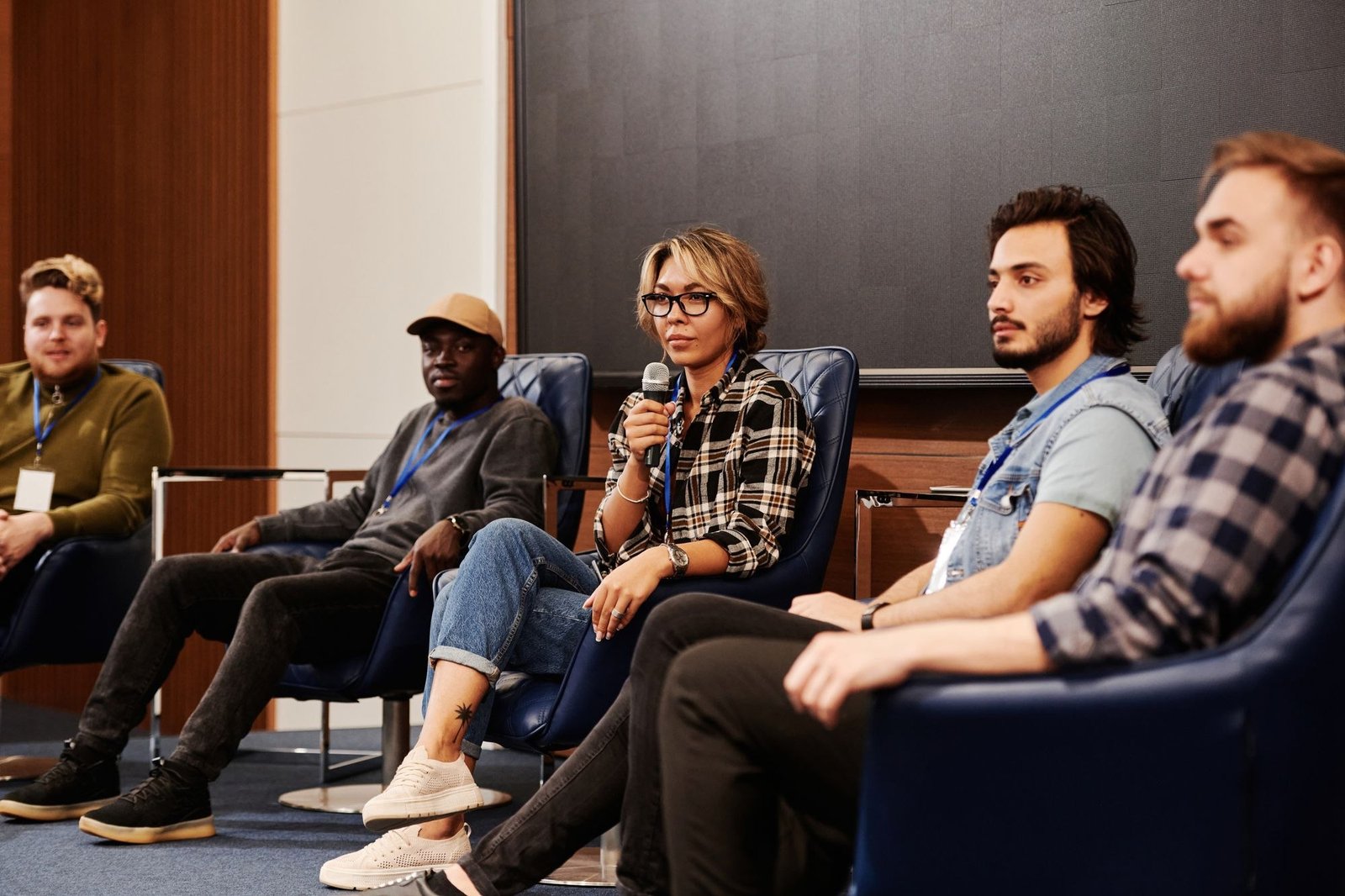 A setting for a focused panel discussion